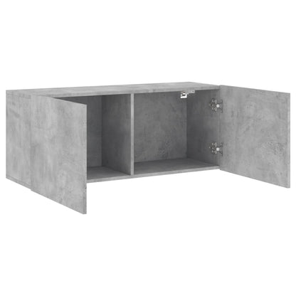 vidaXL TV Cabinet Wall-mounted Concrete Grey 100x30x41 cm 5