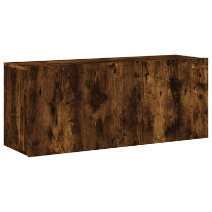 vidaXL TV Cabinet Wall-mounted Smoked Oak 100x30x41 cm 2