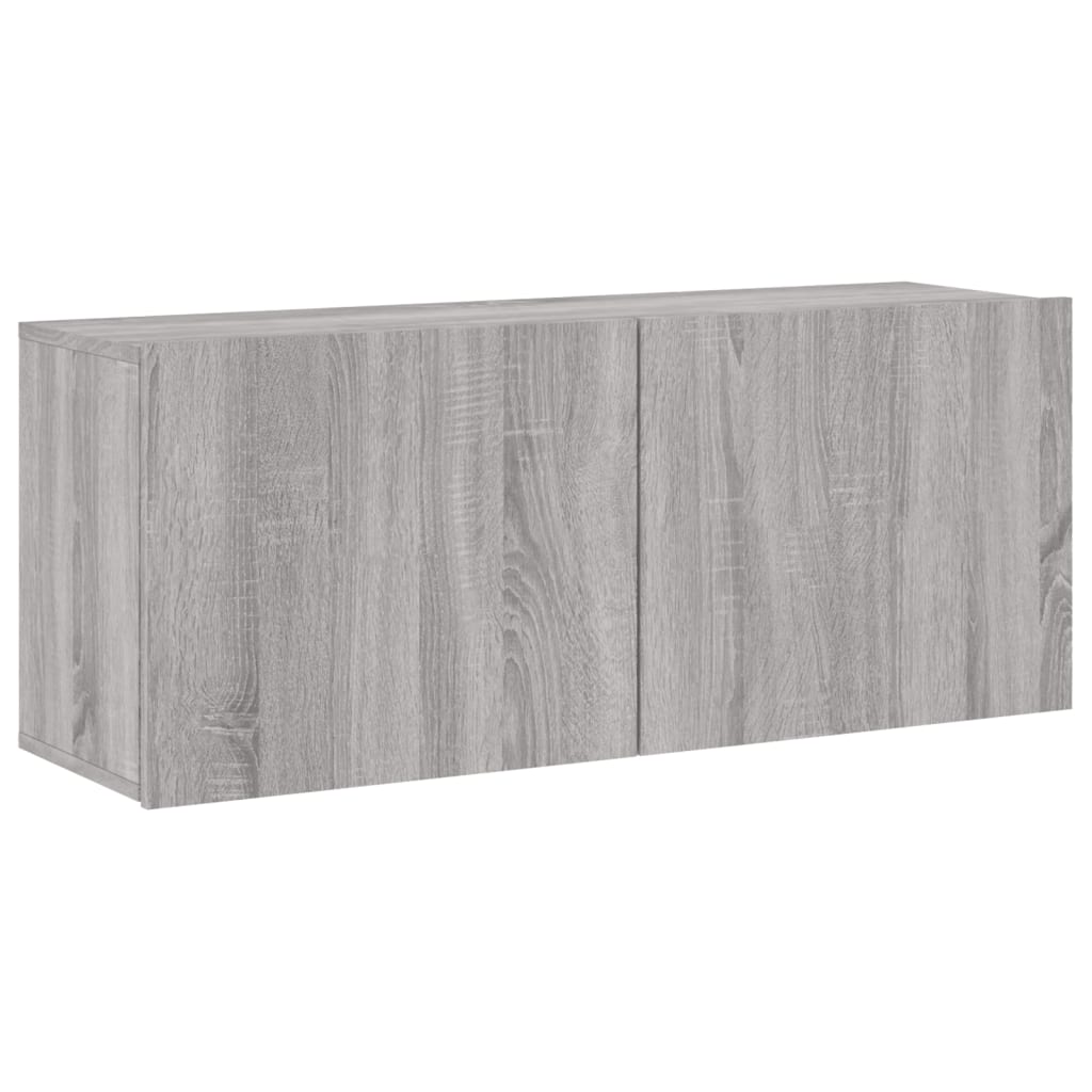 vidaXL TV Cabinet Wall-mounted Grey Sonoma 100x30x41 cm 2