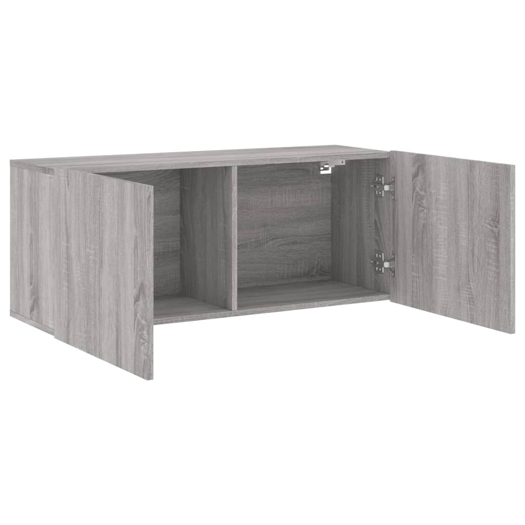 vidaXL TV Cabinet Wall-mounted Grey Sonoma 100x30x41 cm 5