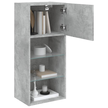 vidaXL TV Cabinet with LED Lights Concrete Grey 40.5x30x90 cm 5