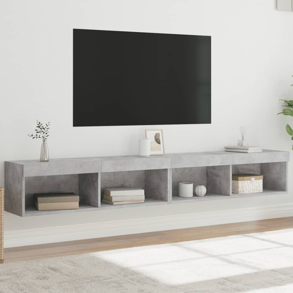 vidaXL TV Cabinet Set with LED Lights 100x30x30 cm 2 pcs