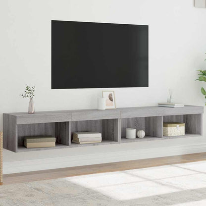 vidaXL TV Cabinet Set with LED Lights 100x30x30 cm 2 pcs