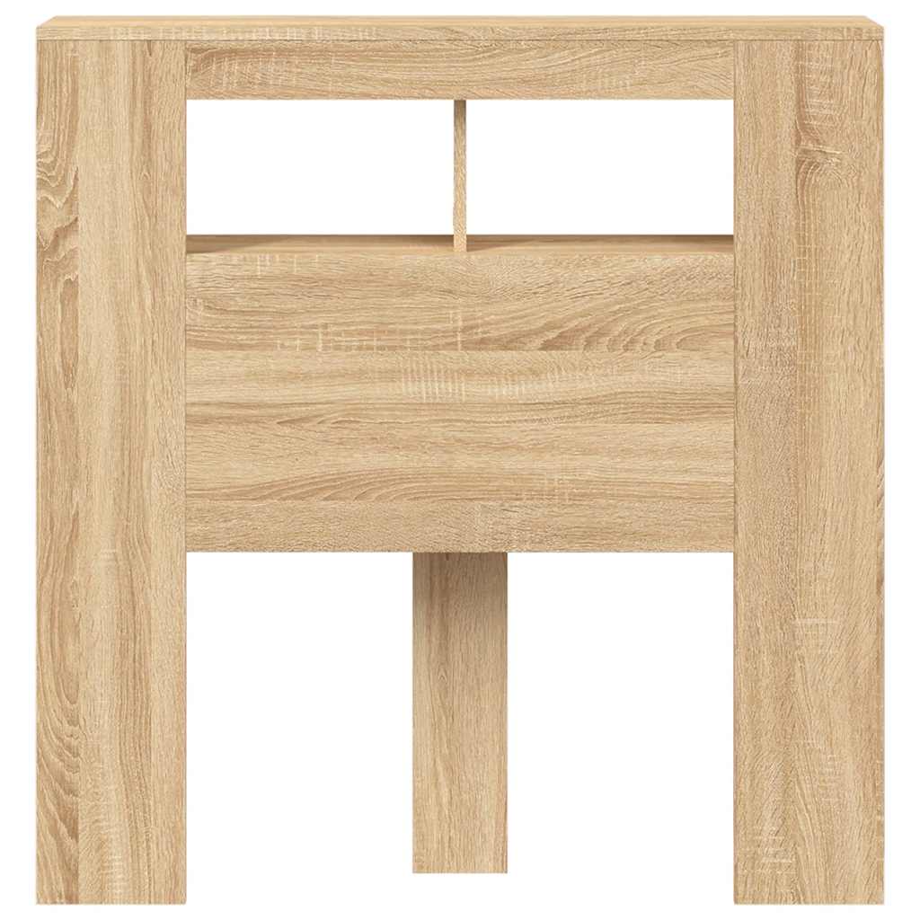 vidaXL LED Headboard Sonoma Oak 100x18,5x103,5 cm Engineered Wood 5
