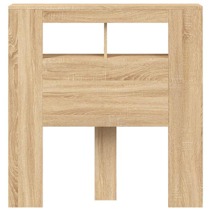 vidaXL LED Headboard Sonoma Oak 100x18,5x103,5 cm Engineered Wood 5