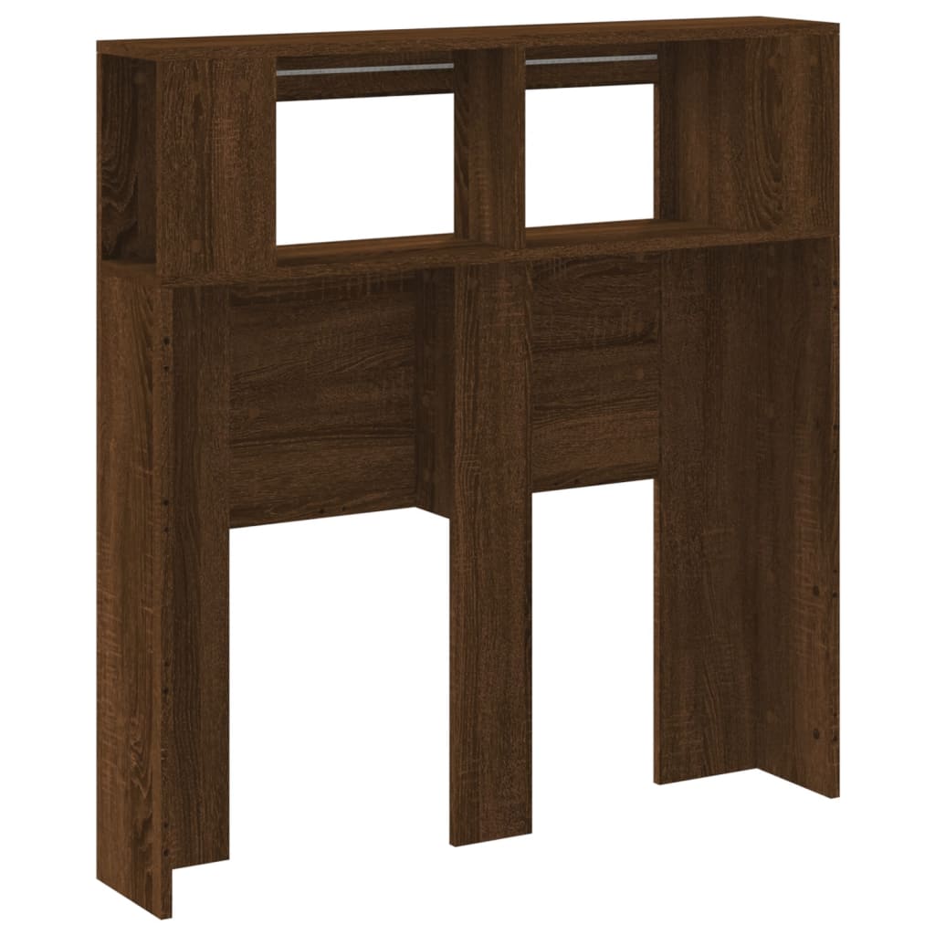vidaXL LED Headboard Brown Oak 100x18,5x103,5 cm Engineered Wood 6