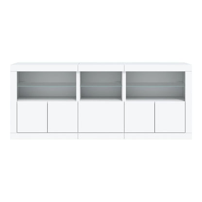 Sideboard with LED Lights 162x37x67 cm White