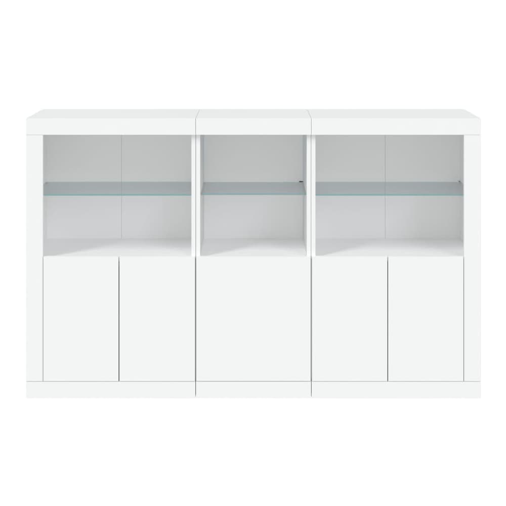 Sideboard with LED Lights 162x37x100 cm White
