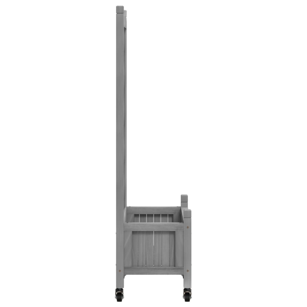 vidaXL Planter | Grey | Solid fir wood, iron | Medium | Planters | Planter 5