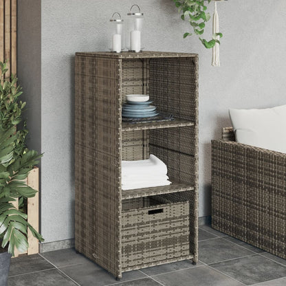 vidaXL Garden Storage Cabinet 50x55x115 cm Poly Rattan