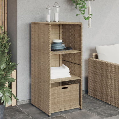 vidaXL Garden Storage Cabinet 50x55x115 cm Poly Rattan