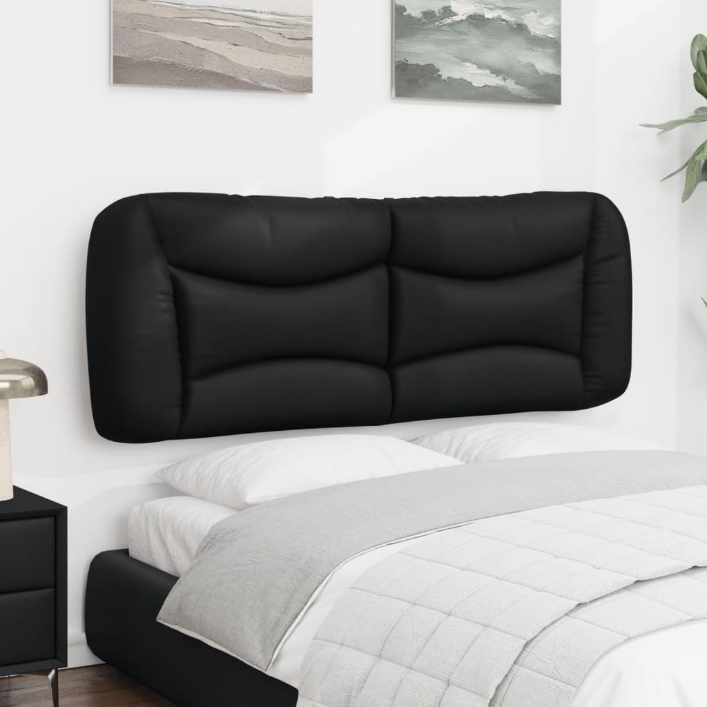 vidaXL Headboard Cushion Black 135 cm Faux Leather 3