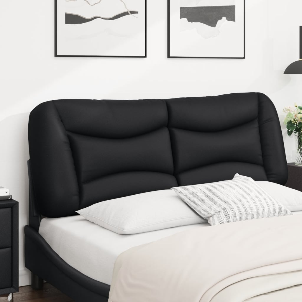 vidaXL Headboard Cushion Black 135 cm Faux Leather 4