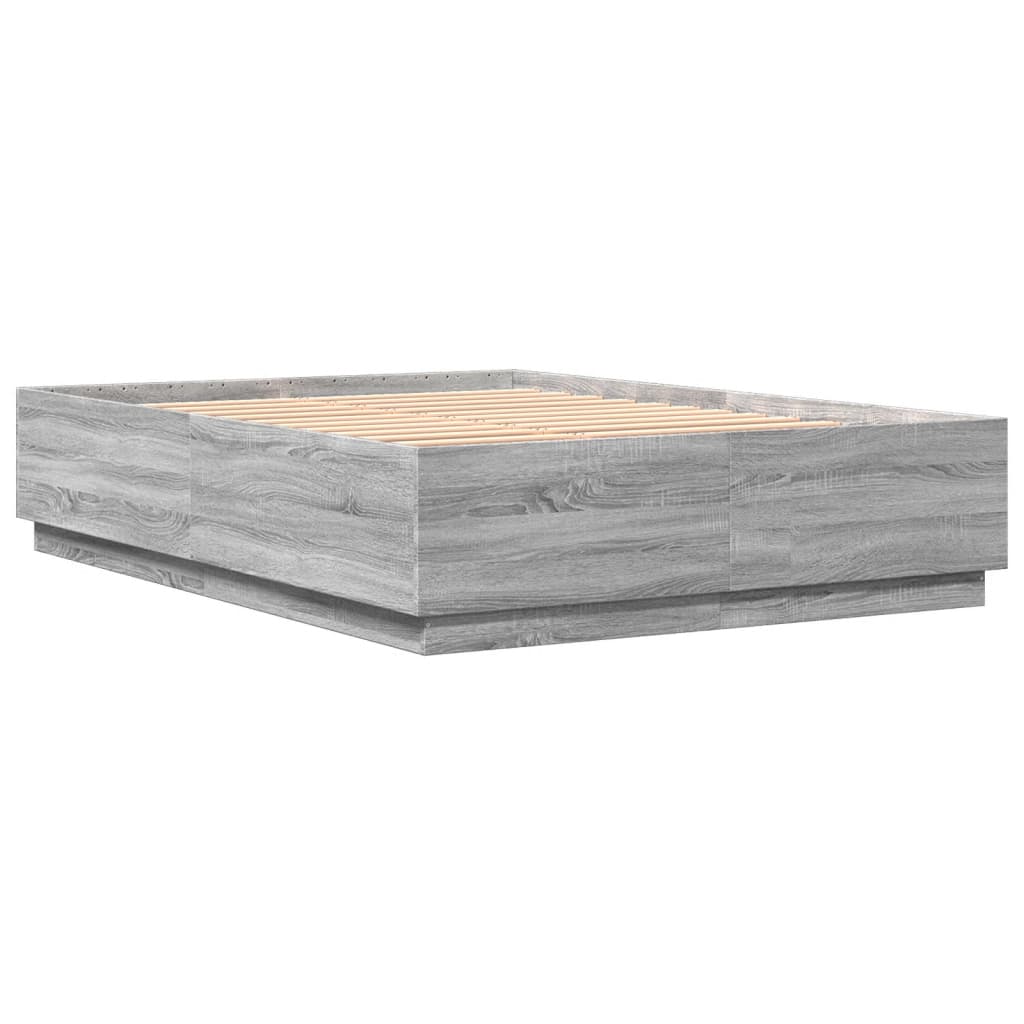 Bed Frame without Mattress 160x200 cm Grey sonoma