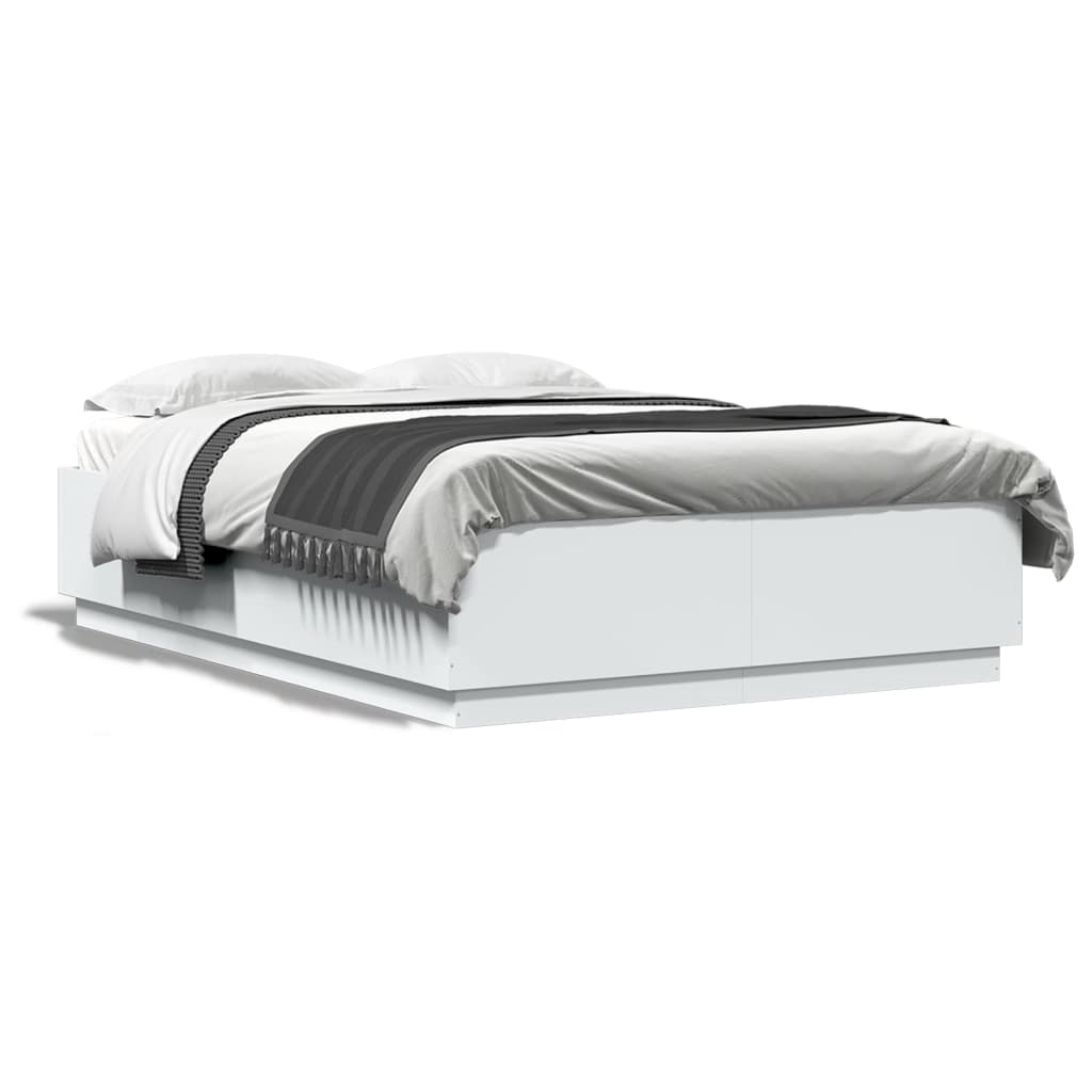 Bed Frame without Mattress 150x200 cm White