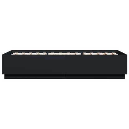 vidaXL Bed Frame without Mattress Black 100x200 cm 5