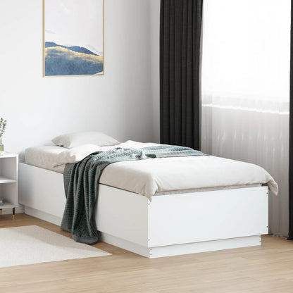 Bed Frame without Mattress 90x200 cm White