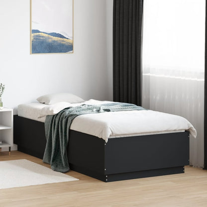 Bed Frame without Mattress 90x200 cm Black