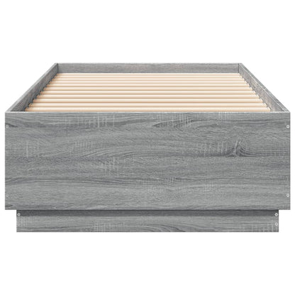 vidaXL Bed Frame without Mattress Grey Sonoma 90x200 cm 4