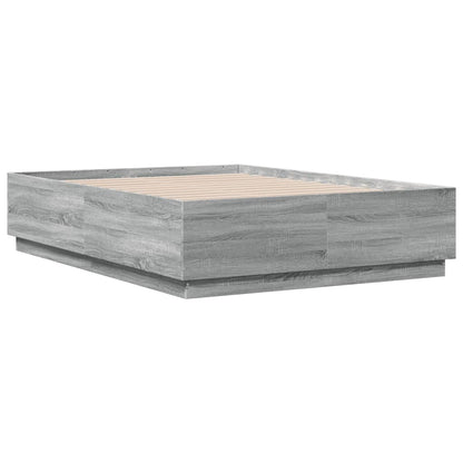 Bed Frame without Mattress Grey sonoma