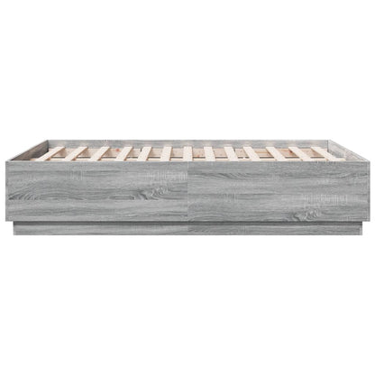 Bed Frame without Mattress 120x190 cm Grey sonoma