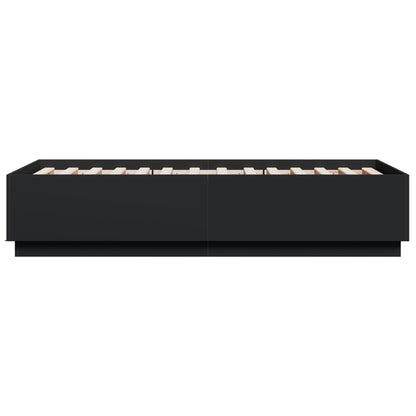vidaXL Bed Frame without Mattress Black 90x190 cm Single 5