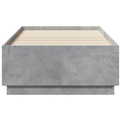 vidaXL Bed Frame without Mattress Concrete Grey 90x190 cm Single 4