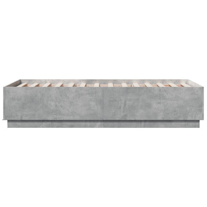 vidaXL Bed Frame without Mattress Concrete Grey 90x190 cm Single 5