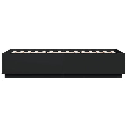 vidaXL Bed Frame without Mattress Black 75x190 cm Small Single 5