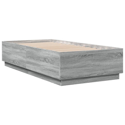 vidaXL Bed Frame without Mattress Grey Sonoma 75x190 cm Small Single 3