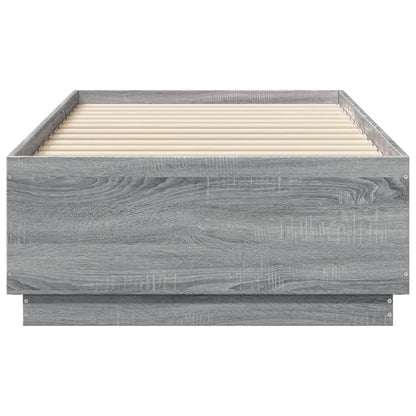 vidaXL Bed Frame without Mattress Grey Sonoma 75x190 cm Small Single 4