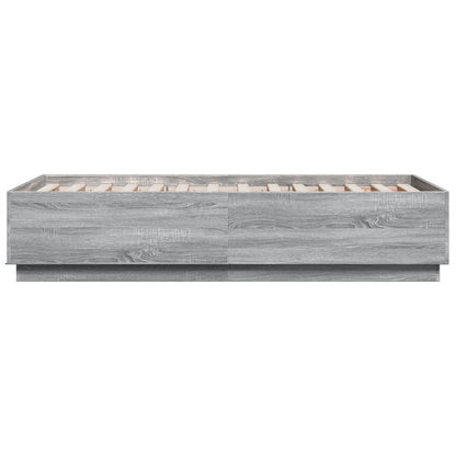 vidaXL Bed Frame without Mattress Grey Sonoma 75x190 cm Small Single 5