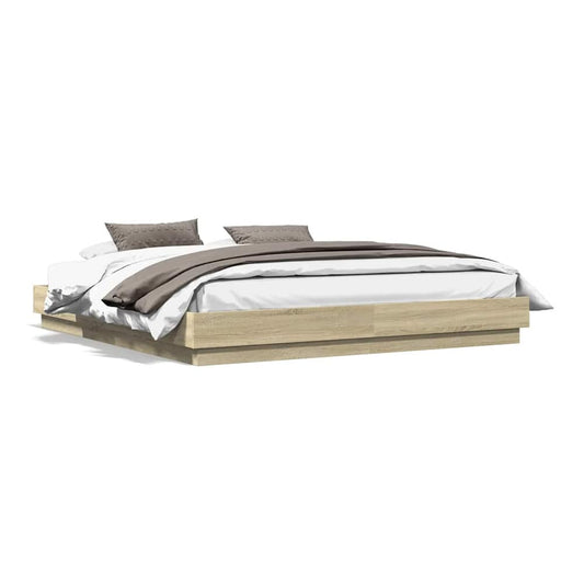 Bed Frame without Mattress 200x200 cm Sonoma oak