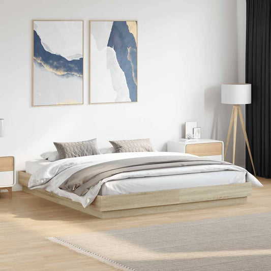 Bed Frame without Mattress 200x200 cm Sonoma oak