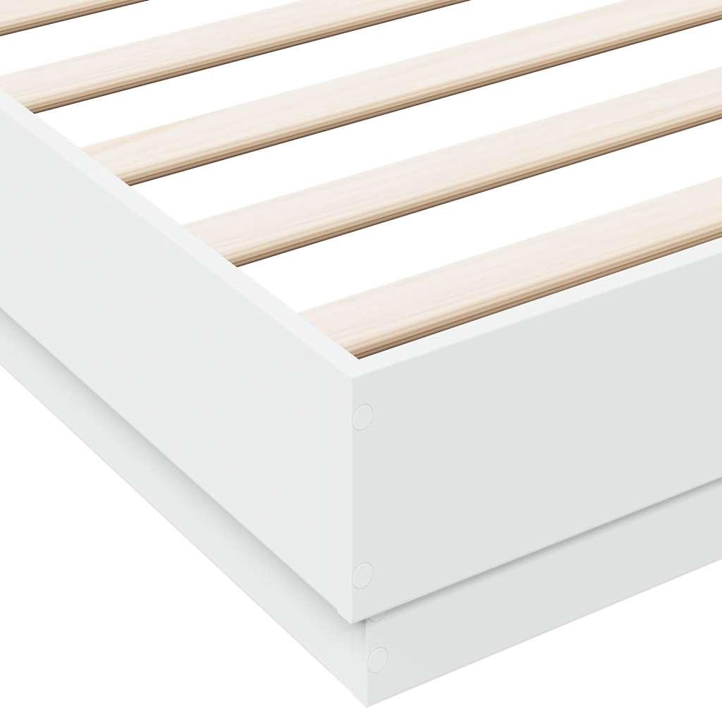 Bed Frame without Mattress 180x200 cm White