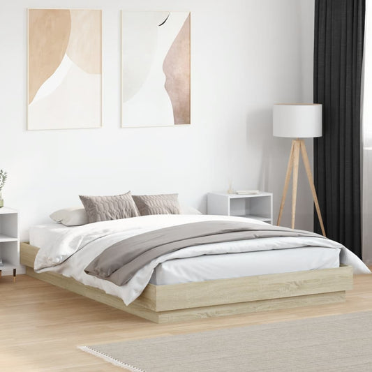 Bed Frame without Mattress 150x200 cm Sonoma oak