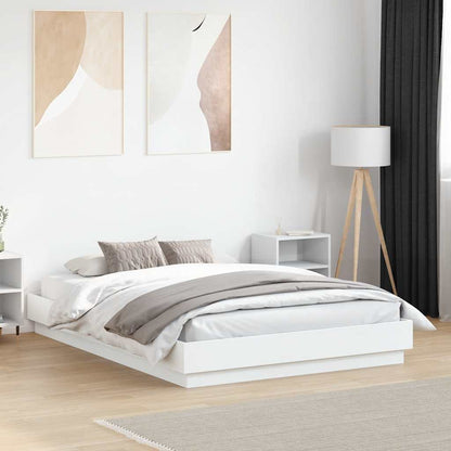 Bed Frame without Mattress 135x190 cm White