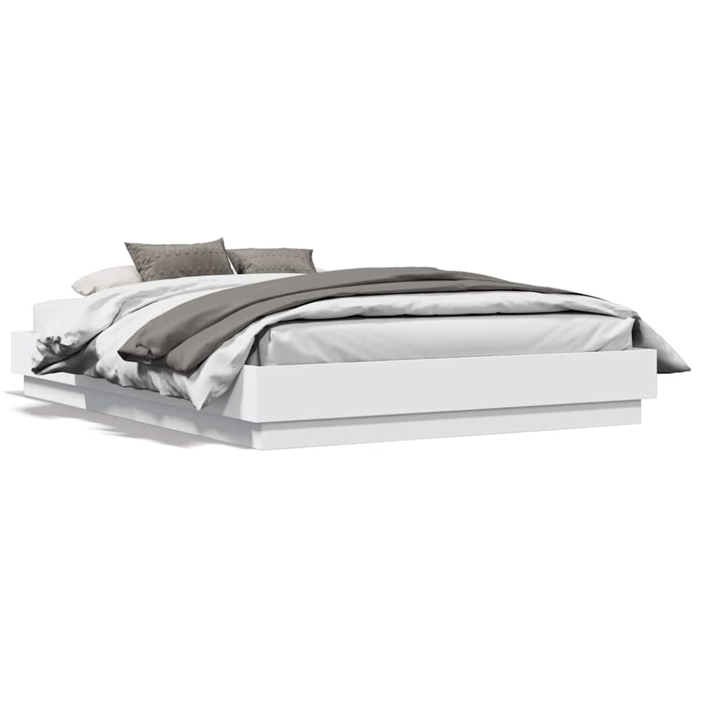 Bed Frame without Mattress 120x190 cm White