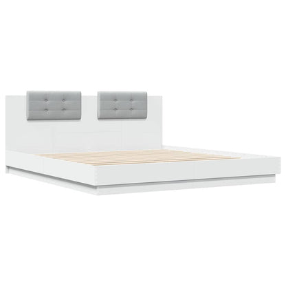 Bed Frame without Mattress 200x200cm White