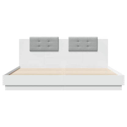 Bed Frame without Mattress 200x200cm White