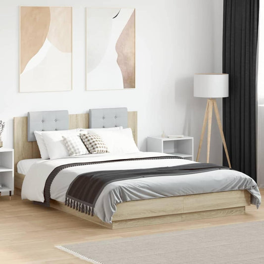 Bed Frame without Mattress Sonoma oak