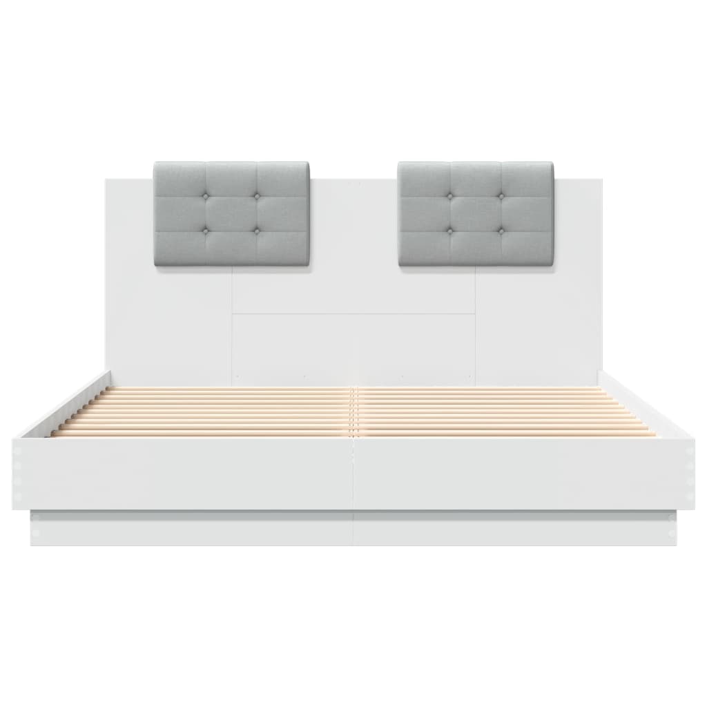 Bed Frame without Mattress 140x200 cm White