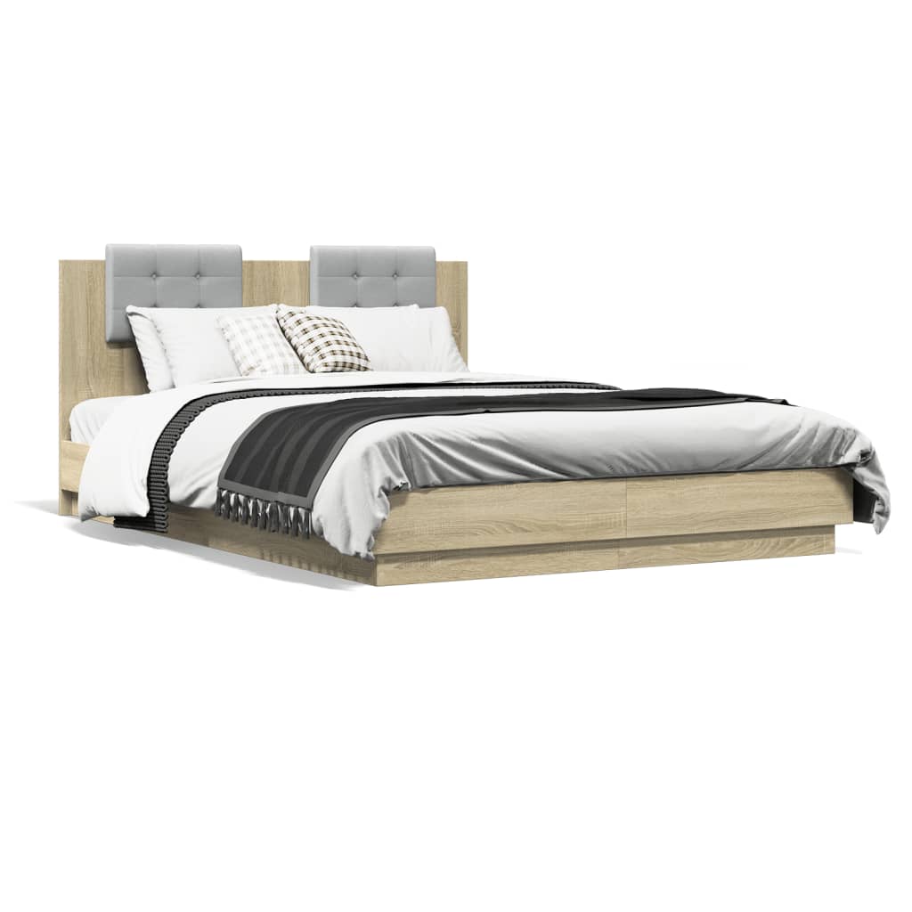 Bed Frame without Mattress 120x200 cm Sonoma oak