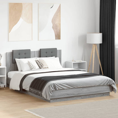 Bed Frame without Mattress 120x200 cm Grey sonoma