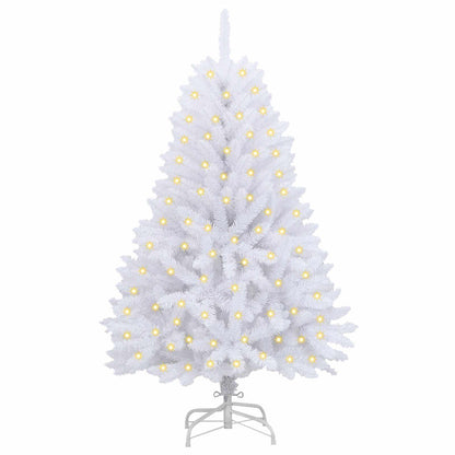 vidaXL Artificial Christmas Tree 150 LEDs PVC and Steel White 3