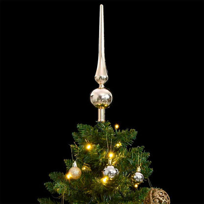 vidaXL Artificial Hinged Christmas Tree 150 LEDs & Ball Set 120 cm 2