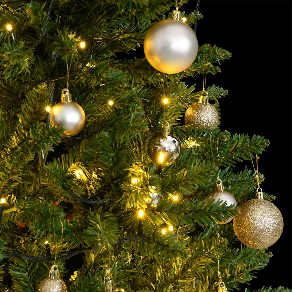 vidaXL Artificial Hinged Christmas Tree 150 LEDs & Ball Set 120 cm 3