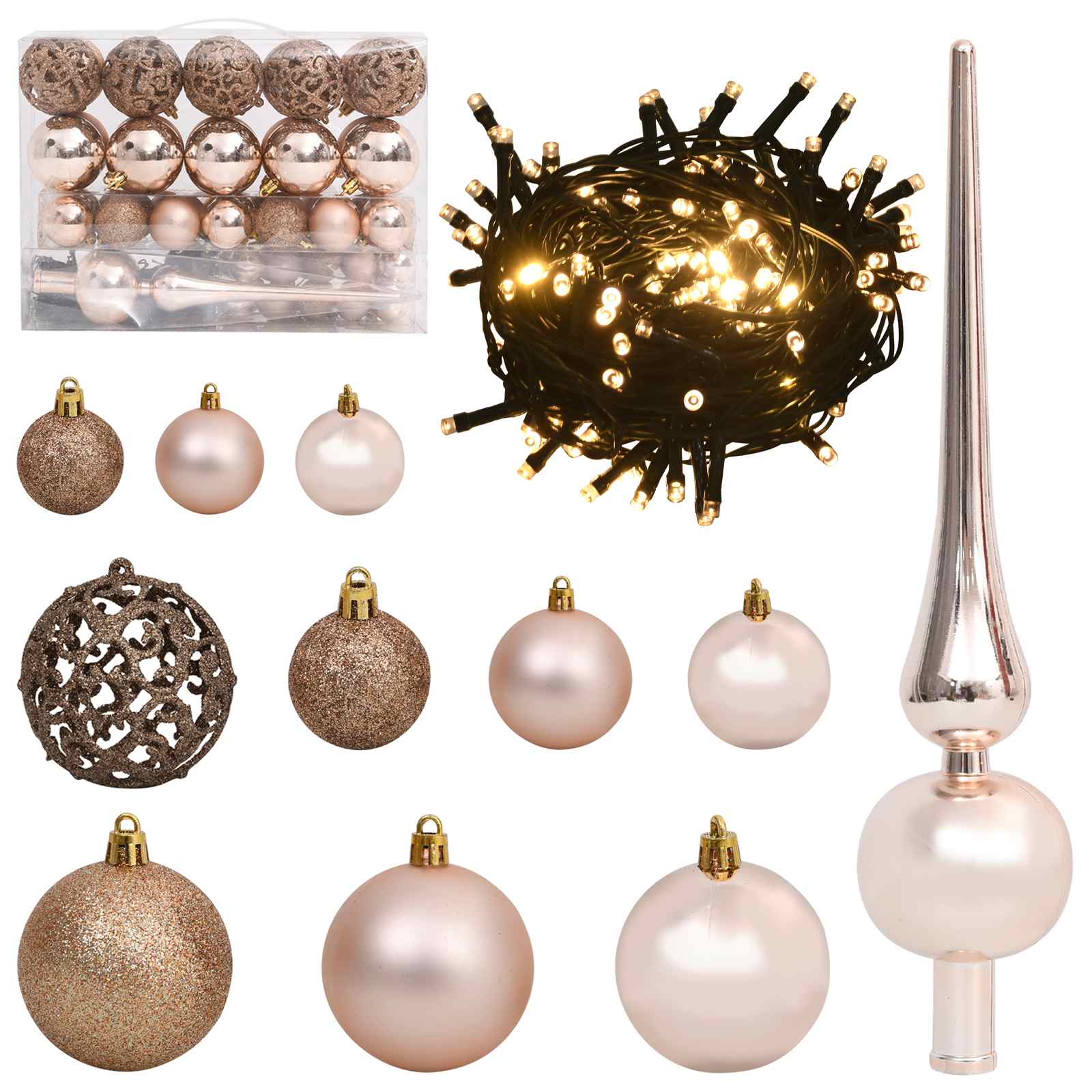 vidaXL Artificial Christmas Tree 120 cm PVC and Steel White 6
