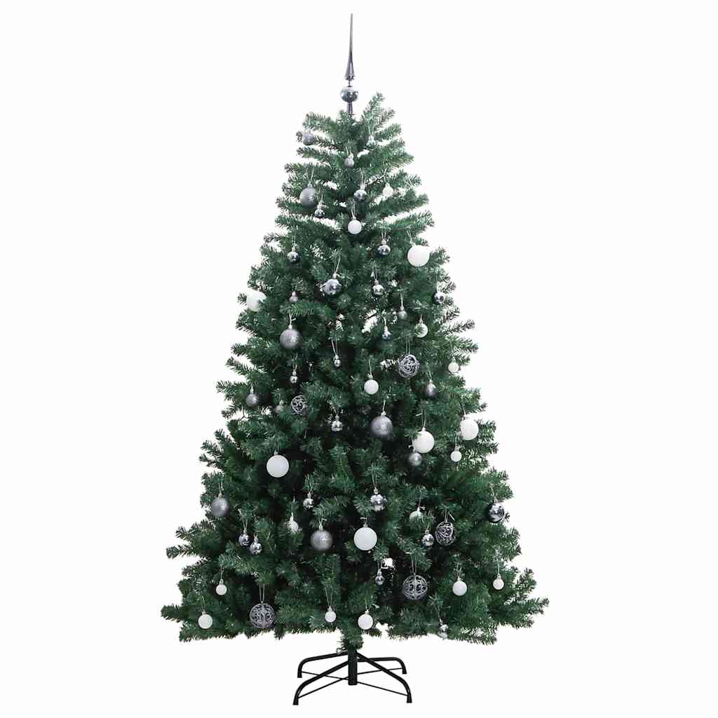 Artificial Christmas Tree LEDs Warm White Green LEDs&white/grey balls