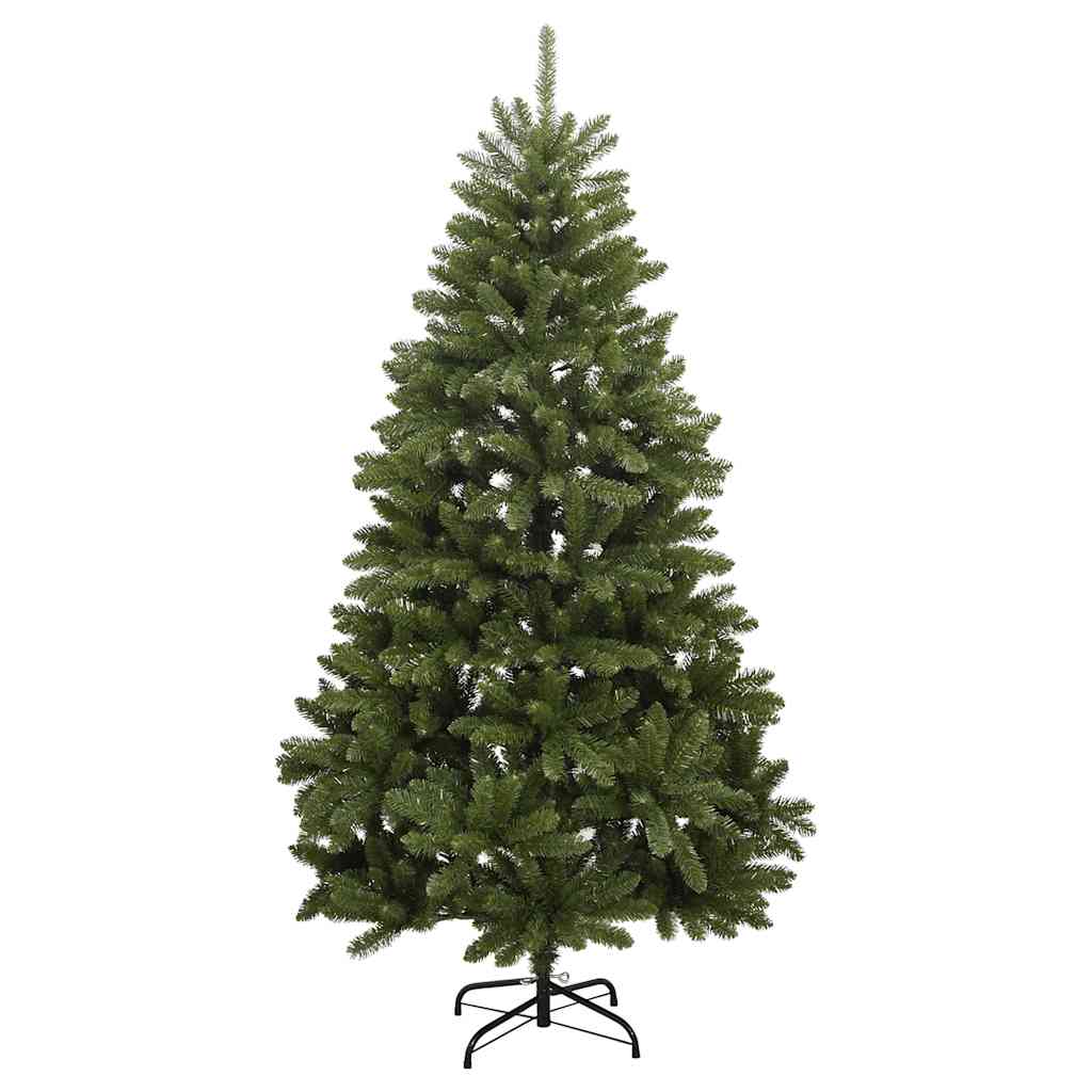 Artificial Christmas Tree 210 cm 300 LEDs Warm White Green Ø 106 x 210 cm with 300 LEDs&white/grey balls
